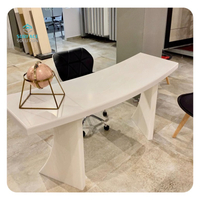 Hotel Custom Recption Desk Artificial Stone Sheet Colors Solid Surface Big Slabs 