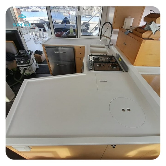 Factory Supplier Pure Acrylic Solid Surface 12mm Artificial Marble Countertops Top Artificial Marble Kitchen Countertop Materials 
