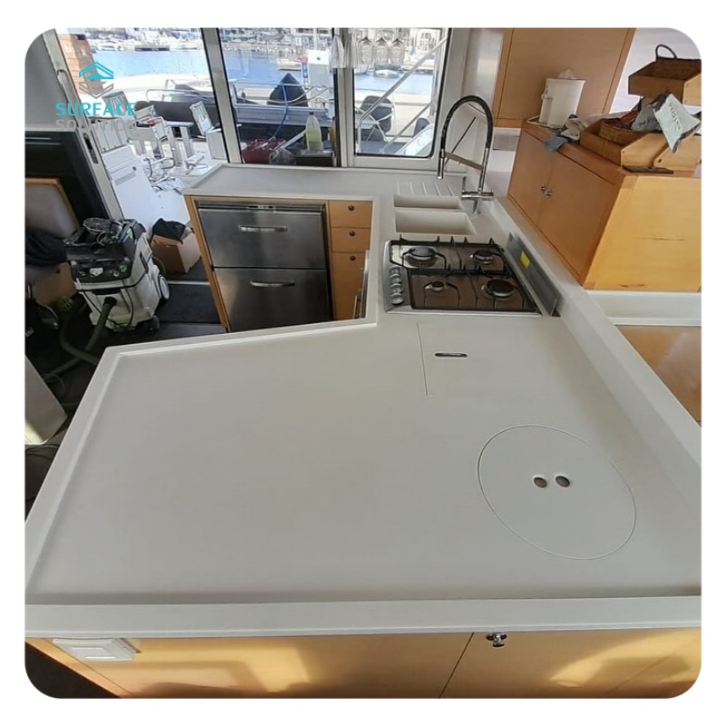 Factory Supplier Pure Acrylic Solid Surface 12mm Artificial Marble Countertops Top Artificial Marble Kitchen Countertop Materials 