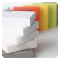 Custom Cut Furniture Decoration Artificial Stone Board Plates Acrylic Resin Matrieal Solid Surface Sheet Slabs 