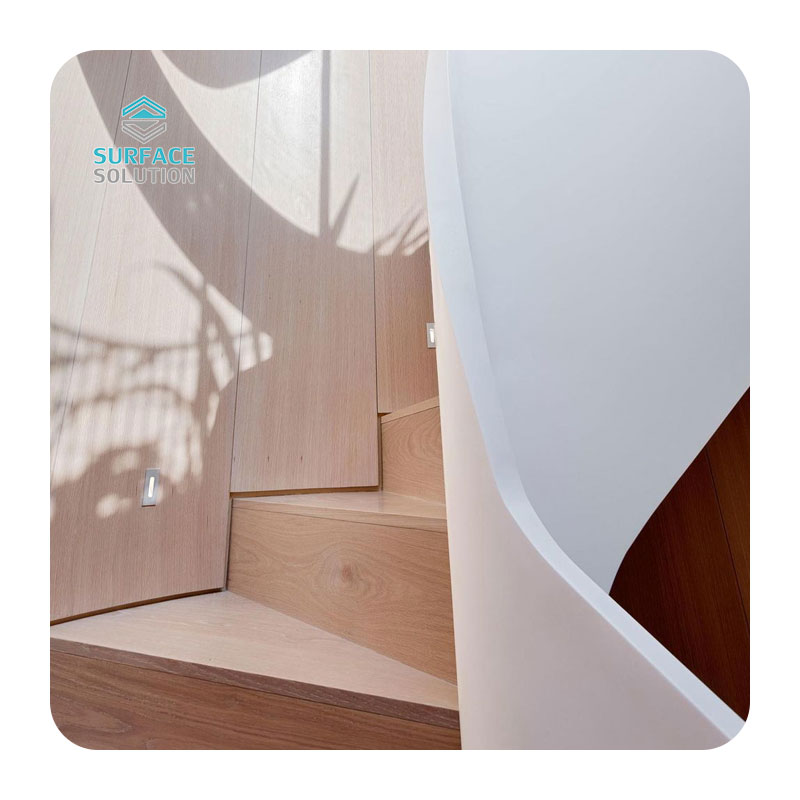 Heat-Bending Craftsmanship Stair Handrail Pure Acrylic Solid Surface Sheet Stone