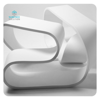 Custom Cut Furniture Decoration Artificial Stone Board Plates Acrylic Resin Matrieal Solid Surface Sheet Slabs 
